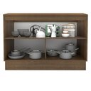 Ver imagem 5 de Balcão de Pia Armário de Cozinha 120 cm 2 Portas (Com Tampo) Rustic/Preto Glamy Madesa