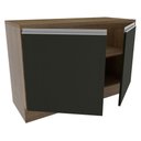 Ver imagem 6 de Balcão de Pia Armário de Cozinha 120 cm 2 Portas (Com Tampo) Rustic/Preto Glamy Madesa