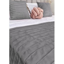 Peseira Drapeada Line Dupla Face em Veludo Cama Casal Cor:cinza Claro - 1