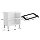 Ver imagem 3 de Módulo Cozinha Bertolini Evidence Balcão p/ Cooktop 7174 c/ 2 Portas Branco