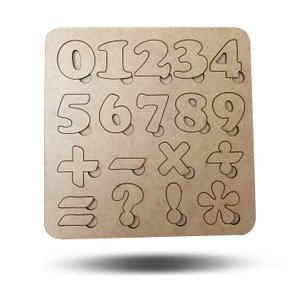 Jogo Educativo Número Encaixe Criança Autista Mdf S/ Pintura