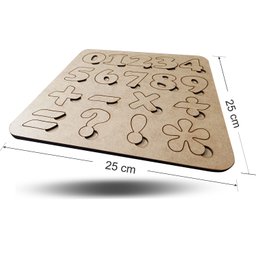Jogo Educativo Número Encaixe Criança Autista Mdf S/ Pintura - 2