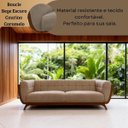 Ver imagem 5 de Sofá 3 Lugares 240cm Pés Madeira Premium Compose Bouclê Corino Sala Clinica Recepçao Luxo