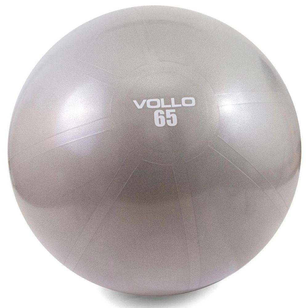 Bola Pilates com Bomba 65cm Vp1035 Vollo Cinza - 2