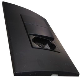 Conjunto 4x2 linha Ebony Clean Acetinado MarGirius 4x2" 2 Interruptores Simples + 1 Tomada 2P+T 10 A - 3