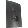 Conjunto 4x2 linha Ebony Clean Acetinado MarGirius 4x2" 2 Interruptores Simples + 1 Tomada 2P+T 10 A - 2