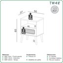 Ver mais imagens de Kit Quarto com Cama + Cabeceira + 2 Mesas de Cabeceira Mdf Cor:freijó