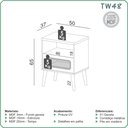 Ver imagem 2 de Cama Casal 1,65m com Cabeceira Estofada e 2 Mesas de Cabeceira com Gaveta 100% Mdf