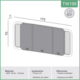 Kit Quarto com Cama + Cabeceira + 2 Mesas de Cabeceira Mdf Cor:freijó - 6