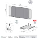 Ver imagem 4 de Cama Casal 1,65m com Cabeceira Estofada e 2 Mesas de Cabeceira com Gaveta 100% Mdf