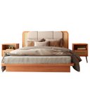 Ver imagem 3 de Cama Casal 1,65m com Cabeceira Estofada e 2 Mesas de Cabeceira com Gaveta 100% Mdf