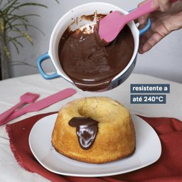 ESPÁTULA DE SILICONE DUPLO RETA PÃO DURO - OIKOS - 3