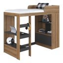 Ver imagem 2 de Cama de Solteiro Alta com Escrivaninha Embutida para Colchão 188x78cm Multimóveis Cr40147 Mel/