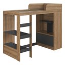 Ver imagem 1 de Cama de Solteiro Alta com Escrivaninha Embutida para Colchão 188x78cm Multimóveis Cr40147 Mel/