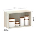 Ver imagem 3 de Armário Basculante 60cm 1 Porta Lis Legno Crema C/Verde