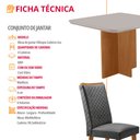Ver imagem 2 de Mesa de Jantar Olimpia 90cm Tampo MDF e Vidro Canto Copo com 4 Cadeiras Lira