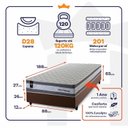 Ver imagem 4 de Conjunto Cama Box Solteiro c/ Molas Ensacadas Alpine Marrom 88x188x65