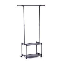 Cabideiro Arara de Roupa Sapateira Organizador Varal 2 Prateleiras Loja Quarto Luxo - 1