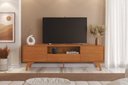 Ver imagem 2 de Rack Ares 1,80m para Tv 75" com 2 Portas Mavaular:naturalle