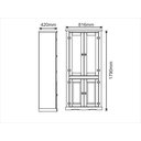 Ver imagem 3 de Cristaleira Armário 4 Portas Madeira Maciça Rustic Line
