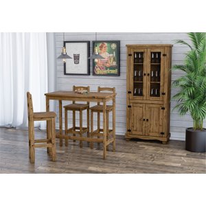 Cristaleira Armário 4 Portas Madeira Maciça Rustic Line