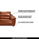 Ver imagem 3 de Jogo de Sofá 2 e 3 Lugares Sala de Estar Veneza Couro Conhaque - Gran Belo