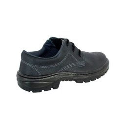 Sapato de Segurança EPI Bota para Trabalho Obra Sapatão Bico Aço - Preto - 39 - 2
