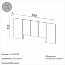 Ver imagem 3 de Cabeceira Queen Lisa 100% Mdf 280cm Basic Tw160 Pradel Móveis