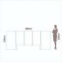 Ver imagem 2 de Cabeceira Queen Lisa 100% Mdf 280cm Basic Tw160 Pradel Móveis