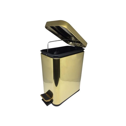 Lixeira Dourada Slim Retangular 5L By Fineza OUTLET - fgs industria criativa  ltda