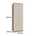 Ver imagem 6 de Modulo 2 Portas Setiba 841mm com 3 Gavetas Rimo Carvalho/off White