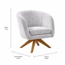Ver imagem 3 de Kit com 02 Poltronas Afrodite Base Giratória Madeira Eucalipto