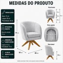 Ver imagem 4 de Kit com 02 Poltronas Afrodite Base Giratória Madeira Eucalipto