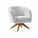Ver imagem 2 de Kit com 02 Poltronas Afrodite Base Giratória Madeira Eucalipto