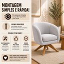 Ver imagem 6 de Kit com 02 Poltronas Afrodite Base Giratória Madeira Eucalipto