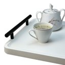 Ver imagem 2 de Bandeja Cantinho do Café Decorativa para Servir Bebidas 28x40:branco/preto Fosco