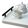 Bandeja Cantinho do Café Decorativa para Servir Bebidas 28x40:branco/preto Fosco - 2