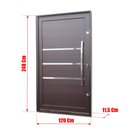 Ver imagem 4 de Porta Pivot.Alumínio Lamb.Evolution c/Pux.D.Elite Marrom Corten 240x120 Brimak