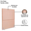 Ver imagem 4 de Cabeceira Solteiro 100 Cm com Frame Luna Linho Rose Artte