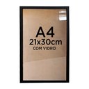 Ver imagem 1 de Moldura Quadro Caixa 3cm A4 21x30cm Foto Poster Ilustração com Vidro - Várias Cores Tacolado Moldura