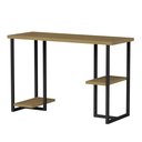 Ver imagem 6 de Mesa para Computador Escritório Home Office 120cm Escrivaninha com Prateleiras Imbuia/preto