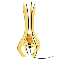 Luminária de Chão MDF PALACE:MDF CRU/60x30cm - 1 Luminária de Chão MDF PALACE:MDF CRU/60x30cm - 1