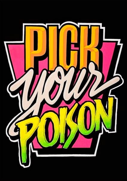Quadro Decorativo Musica Pick Your Poison - PVC 1mm 30x45 - 2