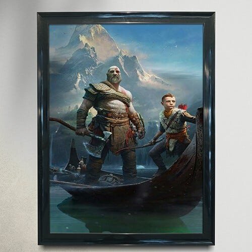 Quadro Decorativo Geek e Nerd GoW - PVC 1mm 30x45 - 1
