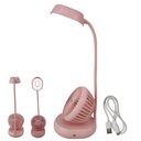 Ver imagem 1 de Luminária Ventilador LED Ajustavel Flexivel 2 em 1 Abajur de Mesa Sem Fio Usb Regulavel 3