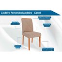 Ver imagem 3 de Conjunto: Mesa Sala Jantar Ester Tampo Madeirado Oval C/ Vidro 210x100cm e 6 Cadeiras Fernanda