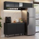 Ver imagem 1 de Armário de Cozinha Compacta 200 Cm Preto Nice Madesa 10 Xa Preto