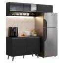 Ver mais imagens de Armário de Cozinha Compacta 200 Cm Preto Nice Madesa 10 Xa Preto