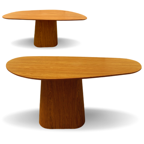 Mesa de Jantar Modelar Orgânica Bumerangue em Freijo 1.40x90cm Modelar Art Moveis