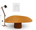 Ver imagem 4 de Mesa de Jantar Modelar Orgânica Bumerangue em Freijo 1.40x90cm Modelar Art Moveis